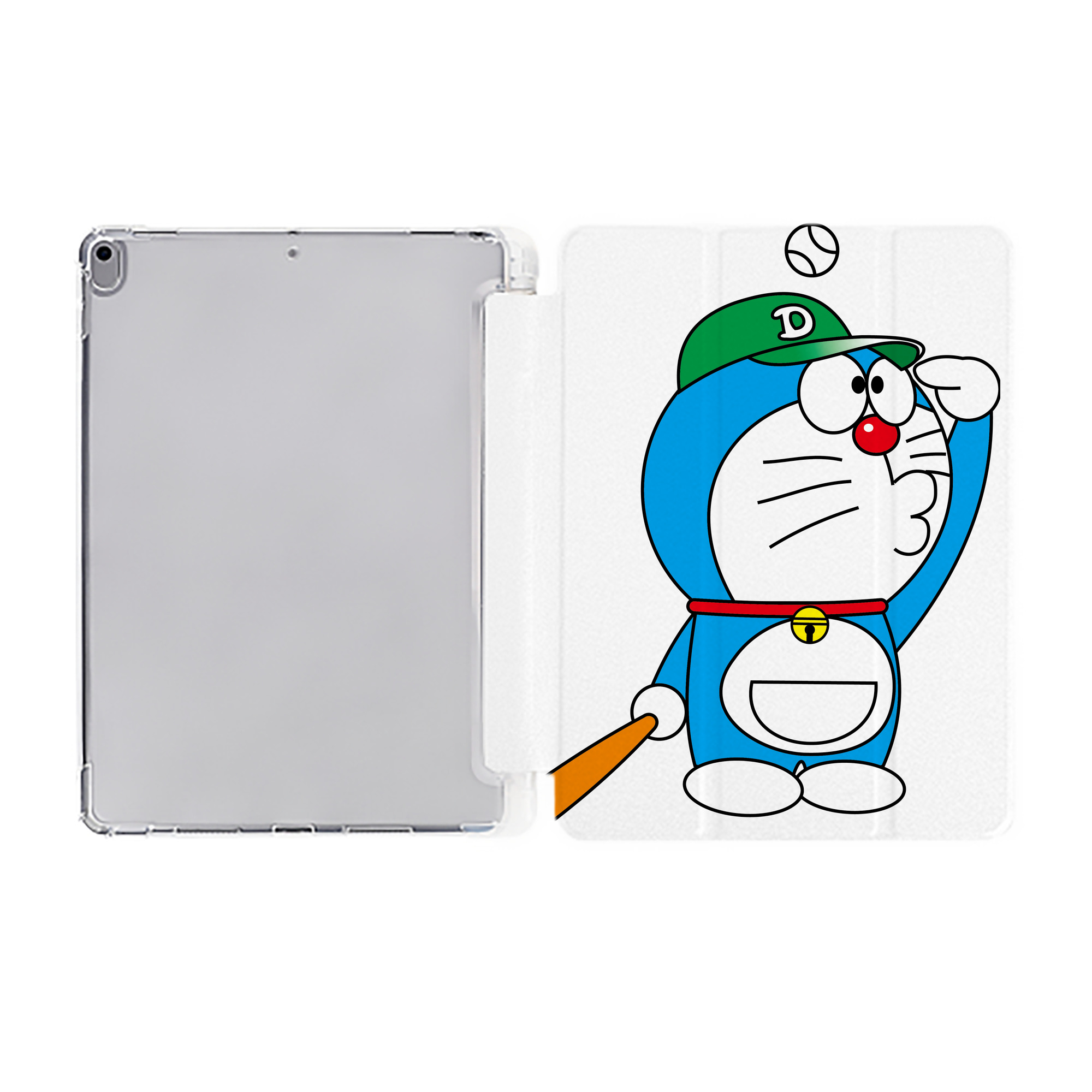 （画像用） ドラえもん Doraemon IPad ケース ペン収納付き 三つ折りスタンド PUレザー×シリコン 対応機種9.5/10.5/10.9インチ